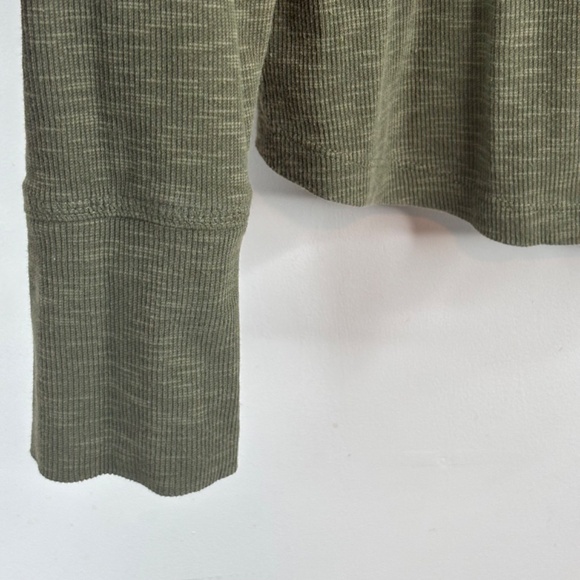 ASO Alt Bella Swan Olive Green Waffle Henley XL Twilightcore Long Sleeve Y2K Gap - Picture 4 of 11